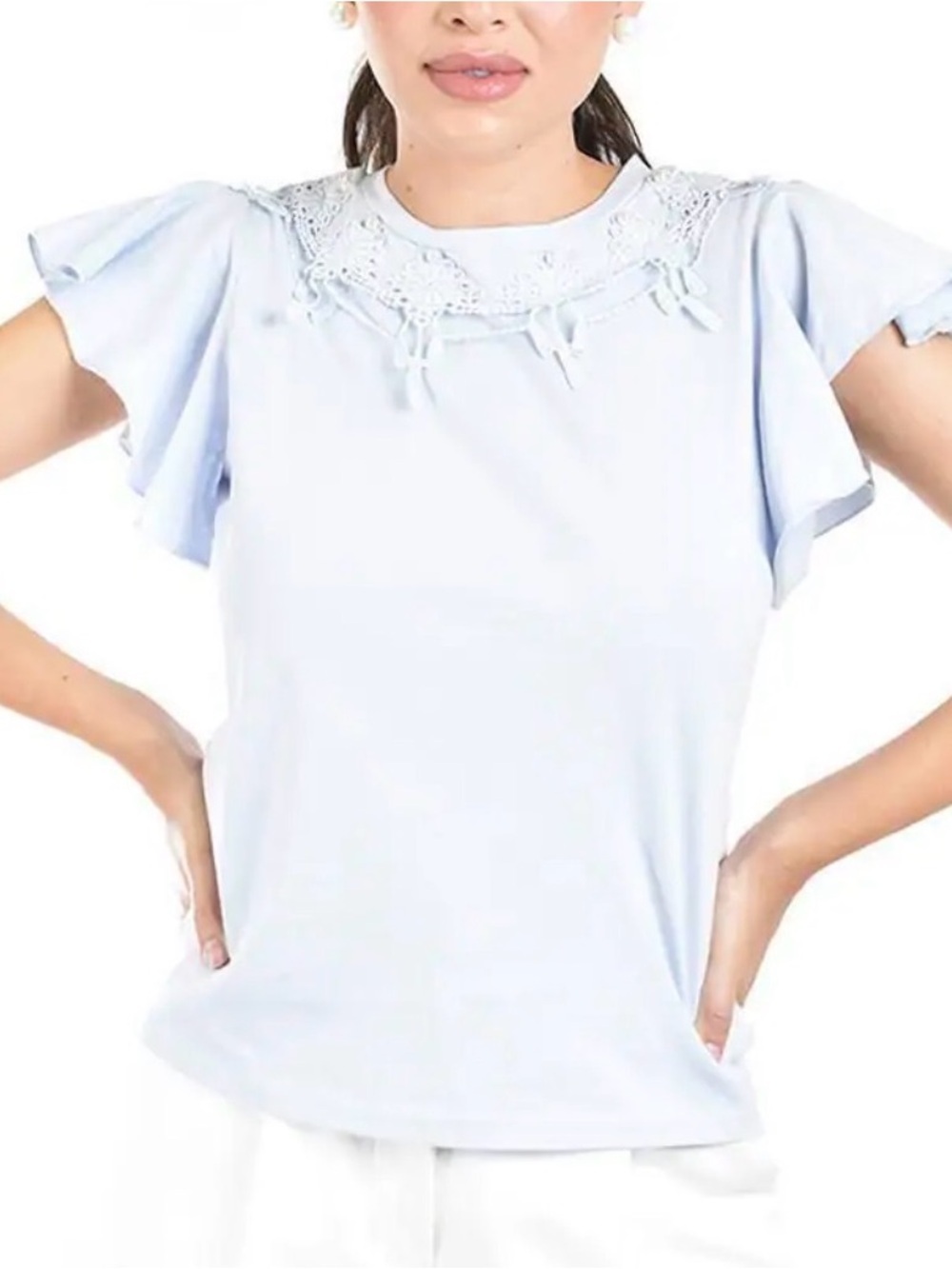 On Twelfth Flutter Sleeve Blouse – NWOT